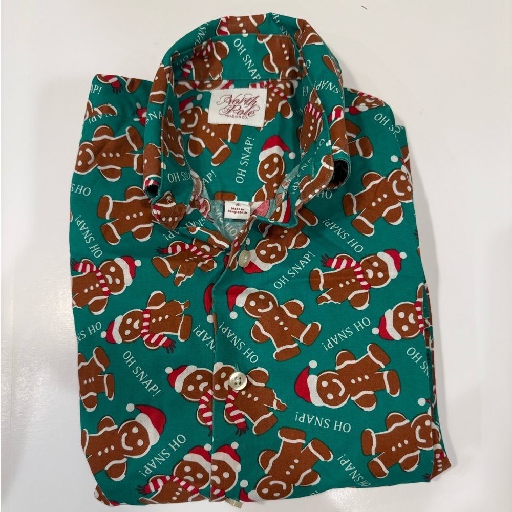 North Pole Youth Size Small Holiday Season Dress Shirt